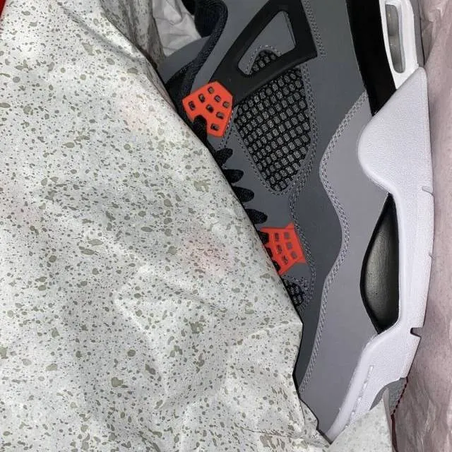 2022 Nike Air Jordan 4 IV Retro Infrared 4-14 Dark Grey ...