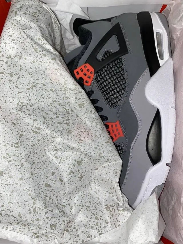 2022 Nike Air Jordan 4 IV Retro Infrared 4-14 Dark Grey ...