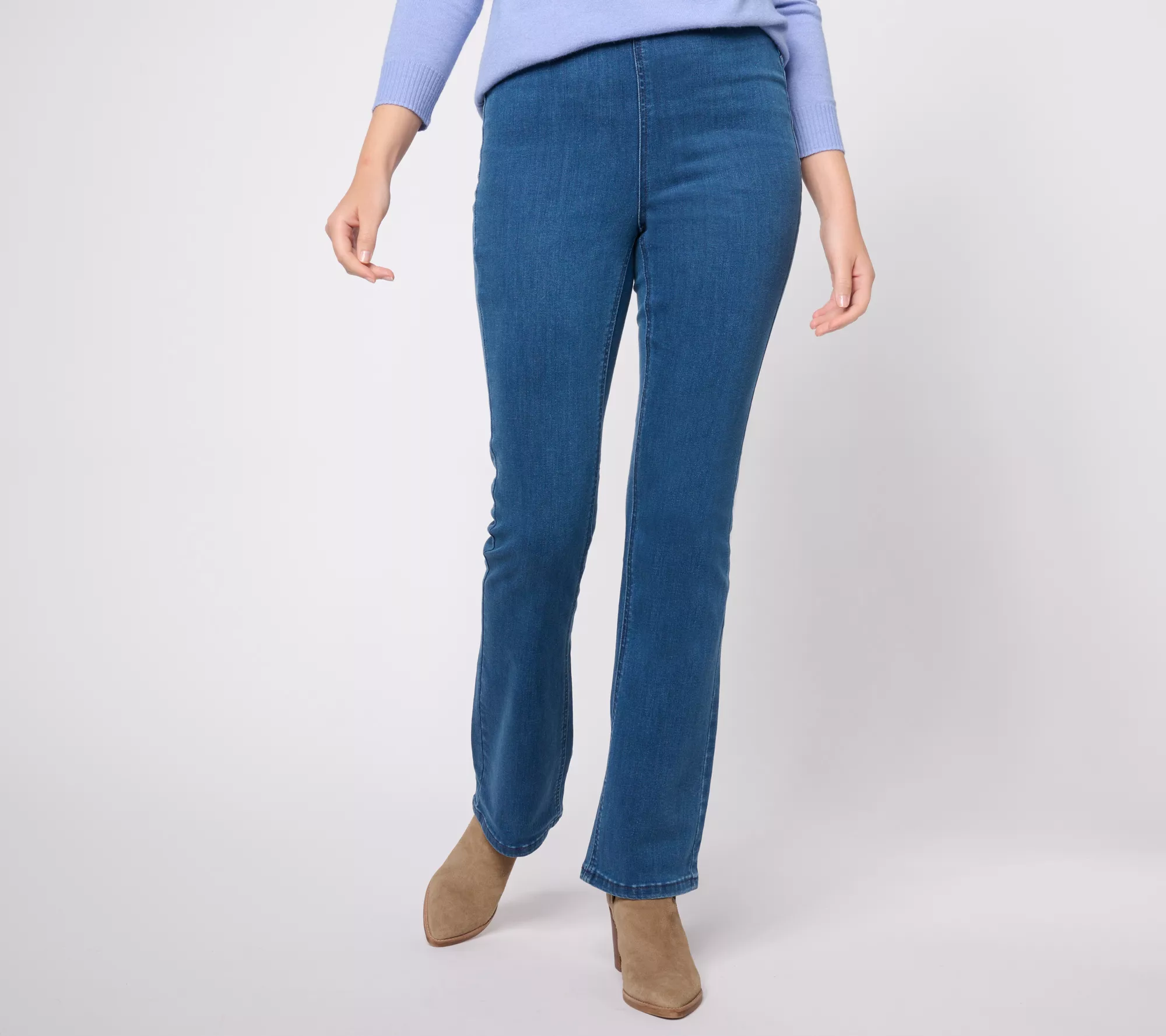 "As Is" Denim & Co. Signature Perfect Flex Tall Pull-On Jeans