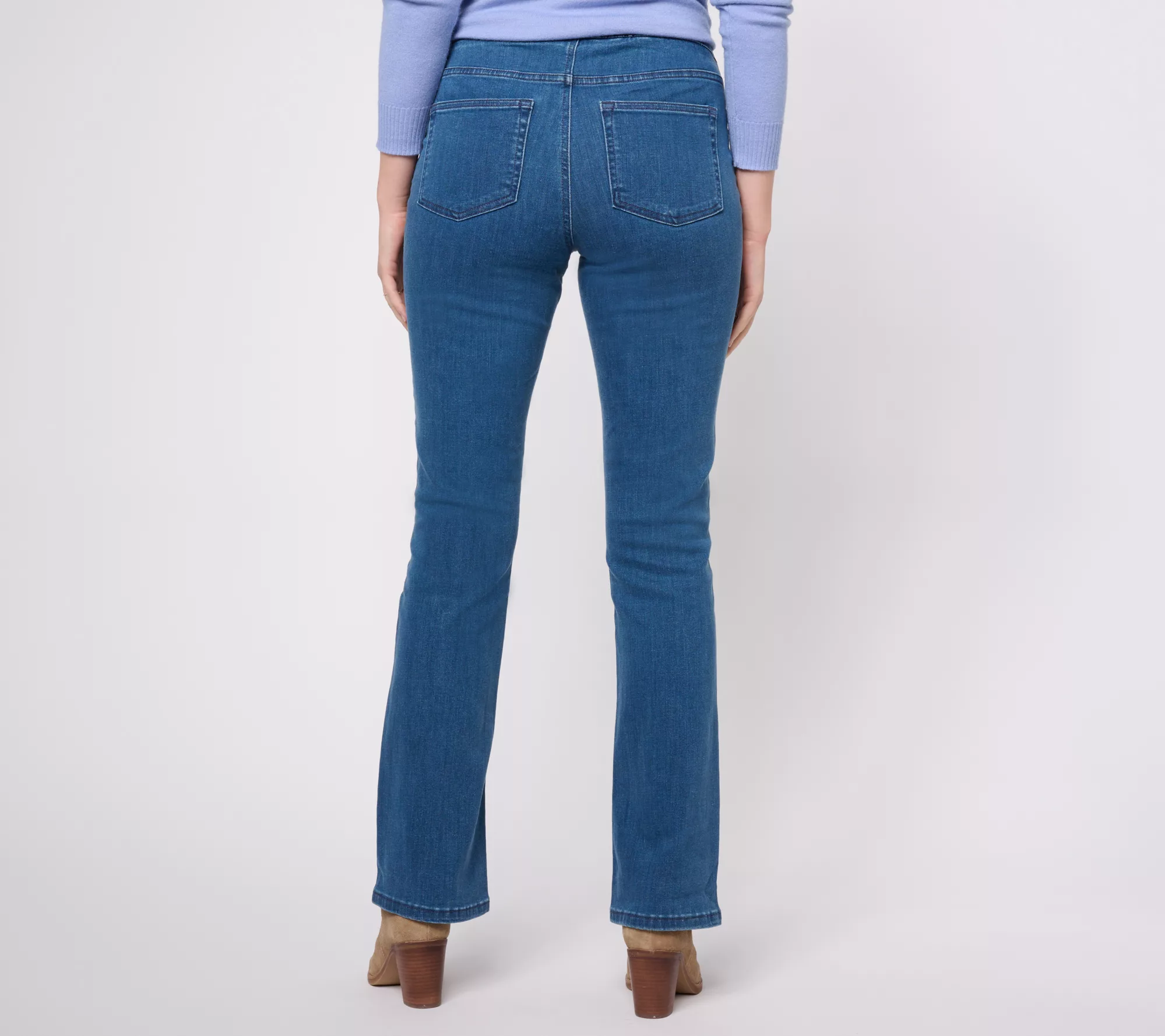 "As Is" Denim & Co. Signature Perfect Flex Tall Pull-On Jeans