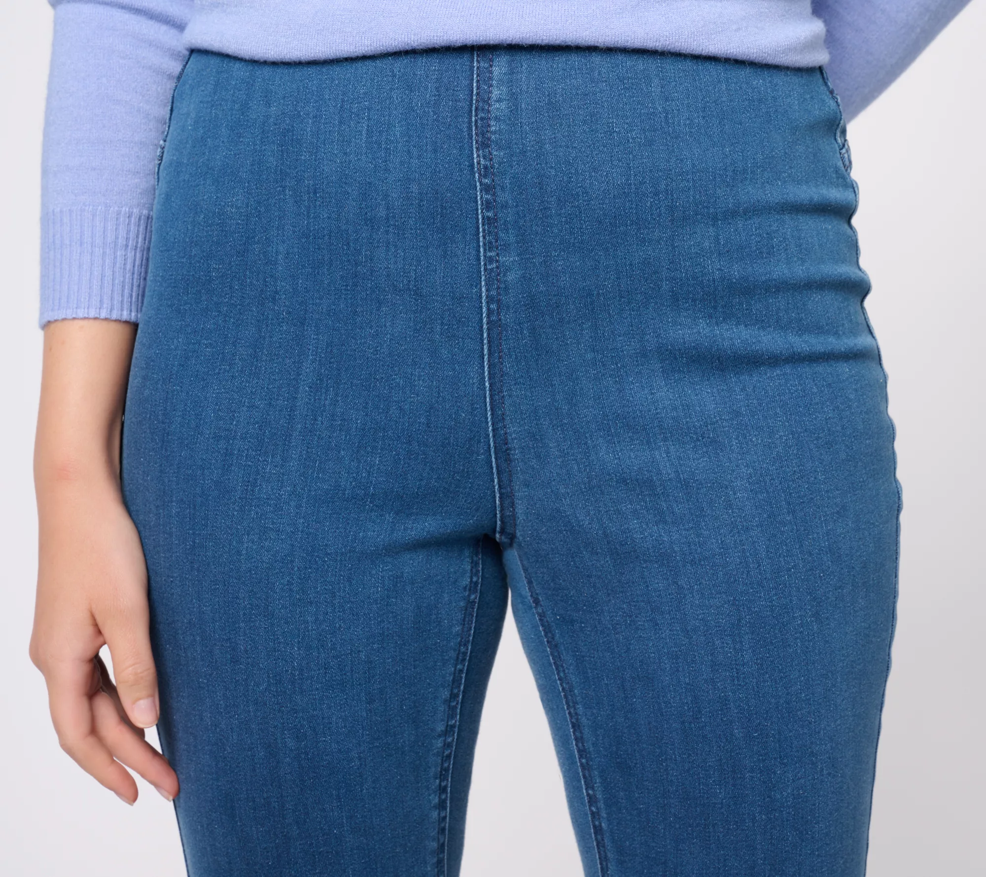 "As Is" Denim & Co. Signature Perfect Flex Tall Pull-On Jeans