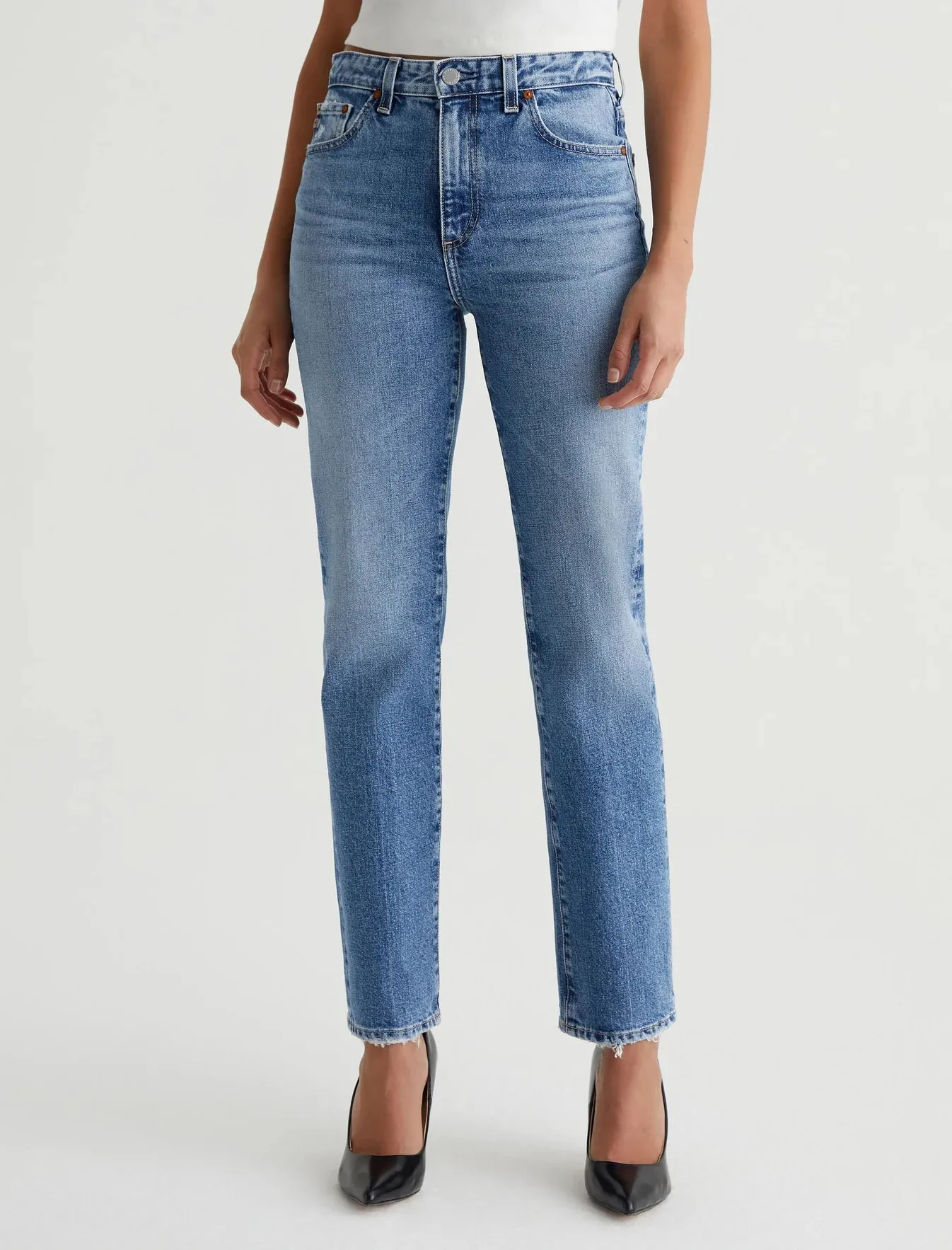 AG Jeans - Saige High Rise Straight Leg in 16 Years Cupola