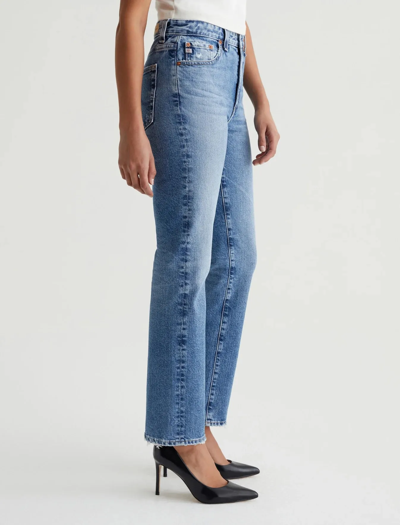 AG Jeans - Saige High Rise Straight Leg in 16 Years Cupola