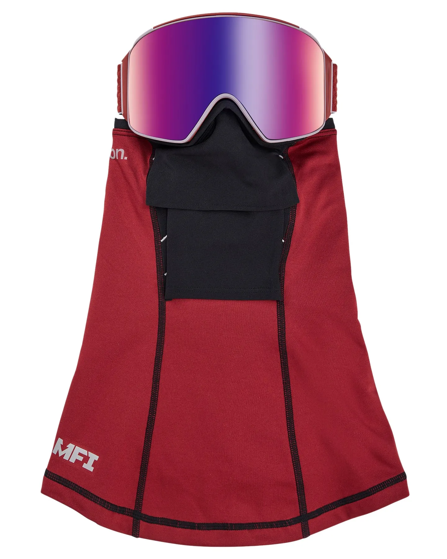 Anon M4 Cylindrical Snow Goggles + Bonus Lens + Mfi Face Mask - Mars/Perceive Sunny Red Lens