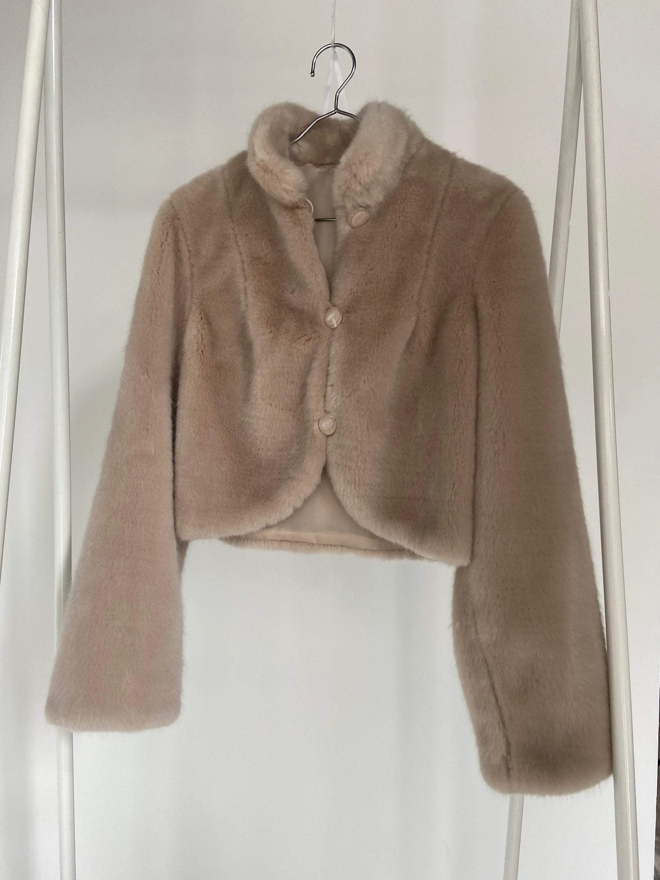 Beige Fur Jacket FF-081