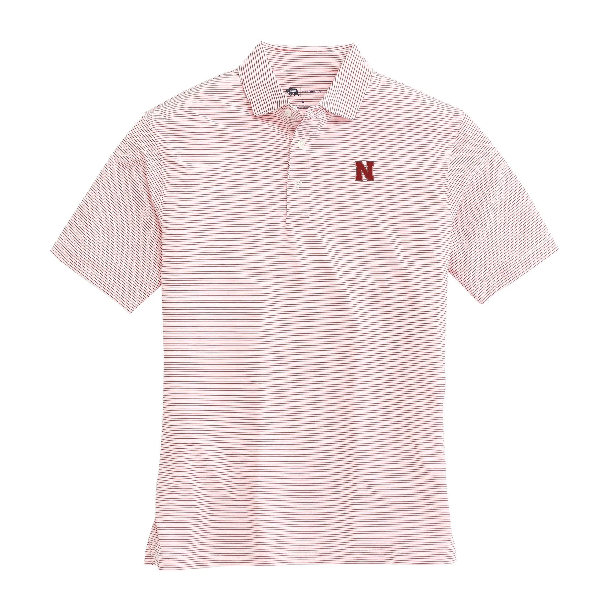 Birdie Stripe Nebraska Performance Polo