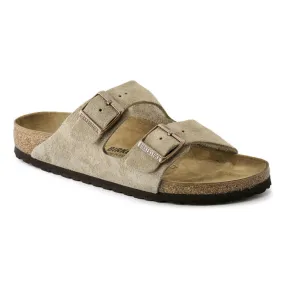 Birkenstock Arizona Taupe Suede Sandals (Narrow)