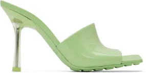 Bottega Veneta Green Pudding Heeled Sandals