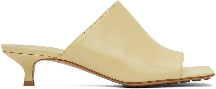 Bottega Veneta Yellow Stretch Mule Sandals