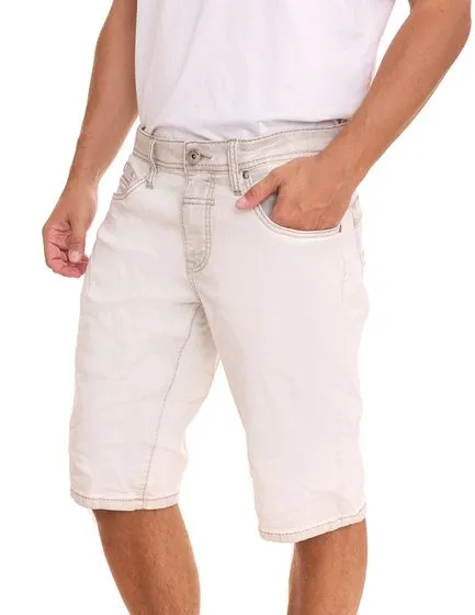 CAMP DAVID Herren Jeans-Shorts Baumwoll-Hose Jogg Denim mit Turn-Up Saum 92814533 Beige