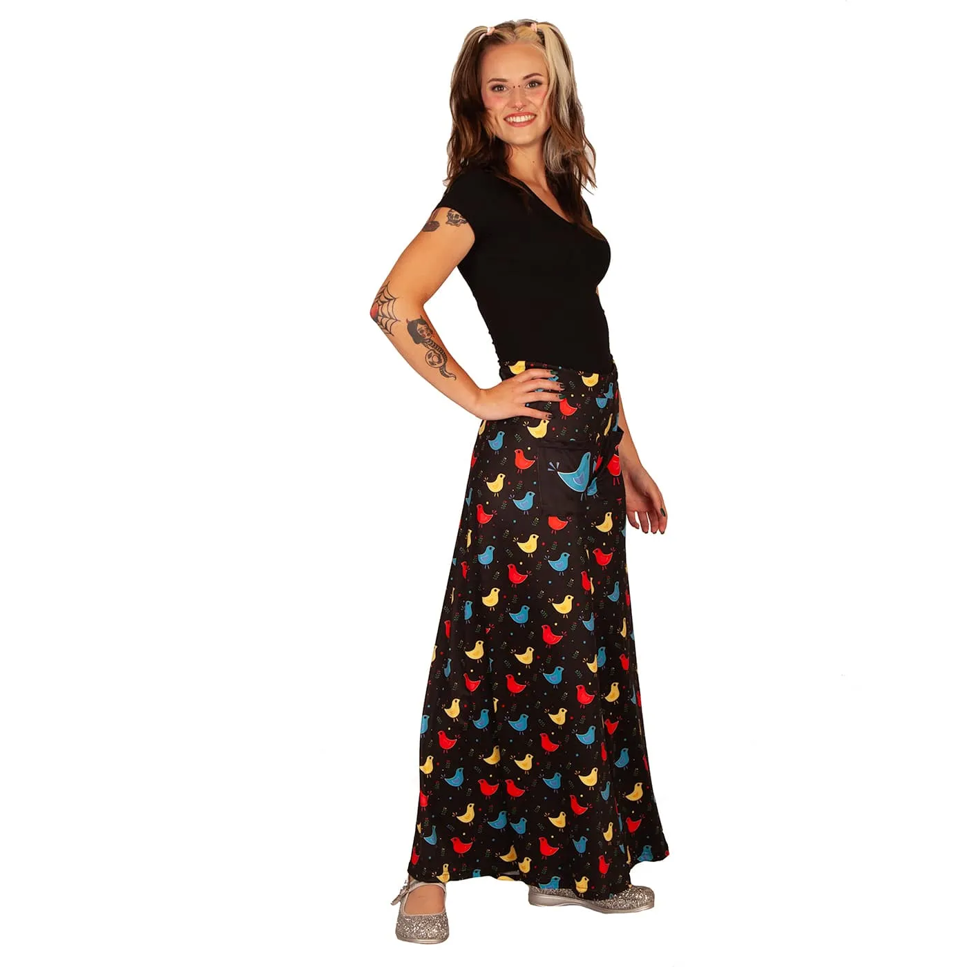 Chirp Wide Leg Pants With Pockets