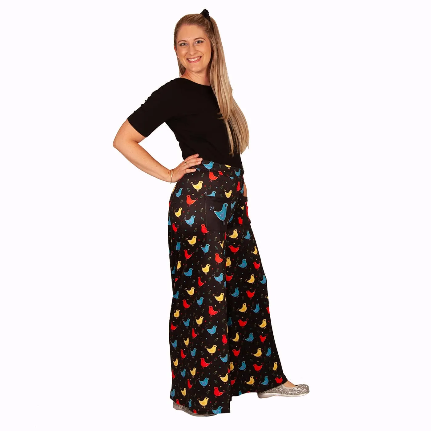 Chirp Wide Leg Pants With Pockets