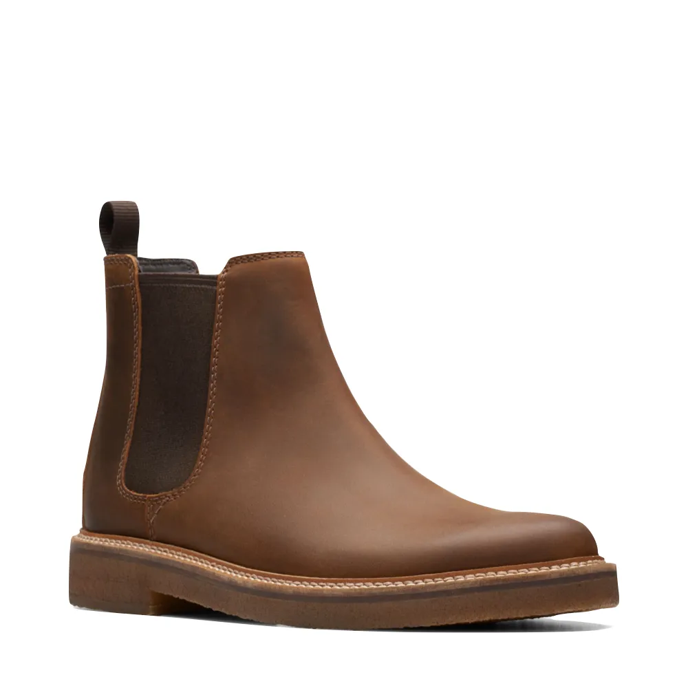 Clarks Men's Clarkdale Easy Pull On Chelsea Boot (Beeswax Brown)