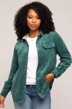 Forest Green Reversible Shirt Jacket