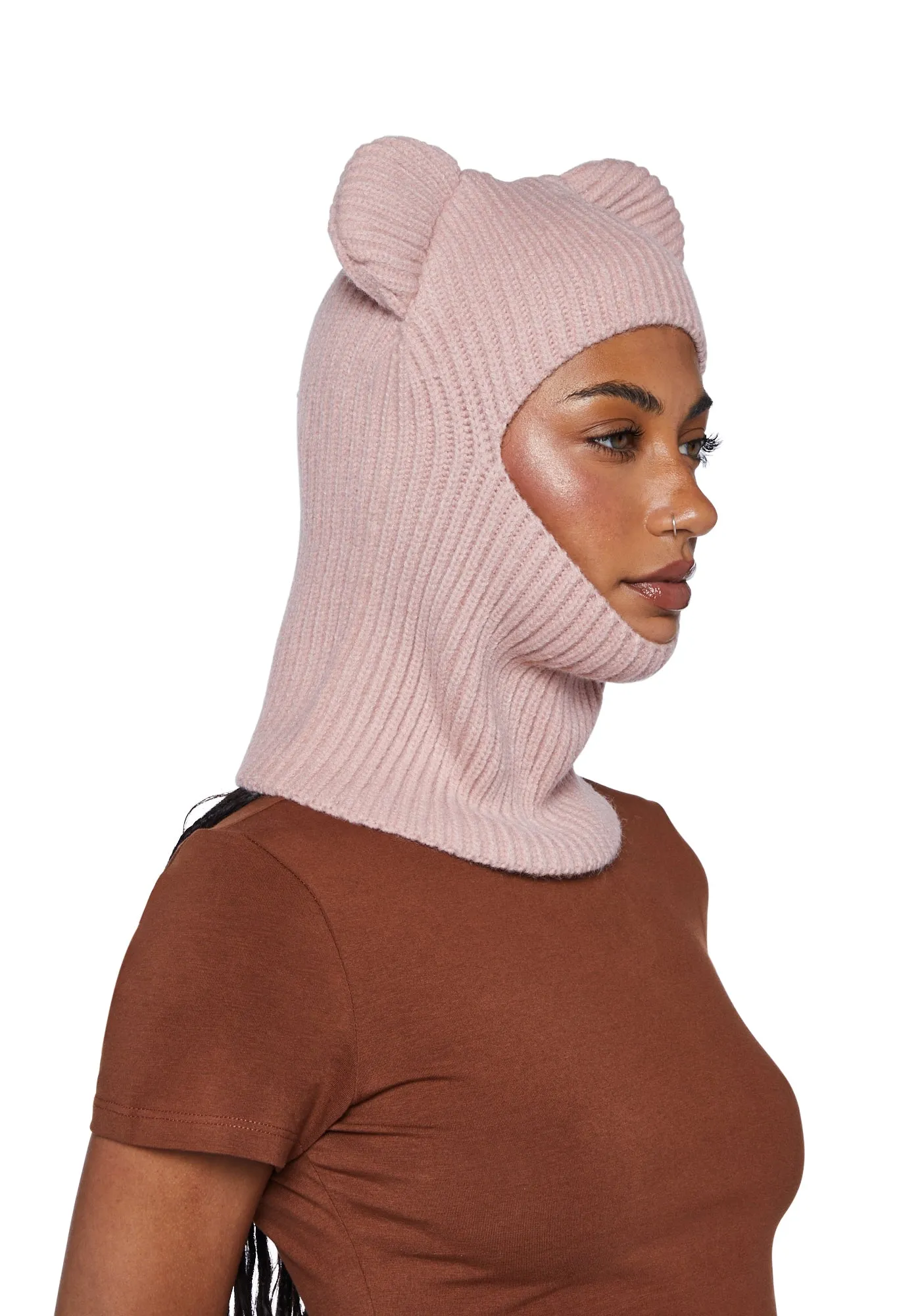 Frosty Paws Ski Mask - Pink-