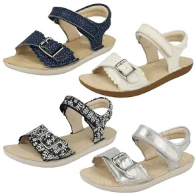 Girls Clarks Buckle Strap Sandals Ivy Blossom