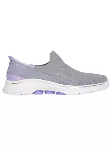 Grey Go Walk 7 Mia Slip Ins Trainers by Skechers | Look Again