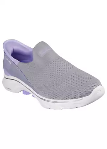 Grey Go Walk 7 Mia Slip Ins Trainers by Skechers | Look Again