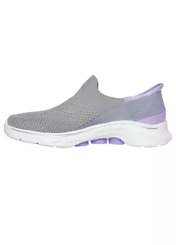 Grey Go Walk 7 Mia Slip Ins Trainers by Skechers | Look Again