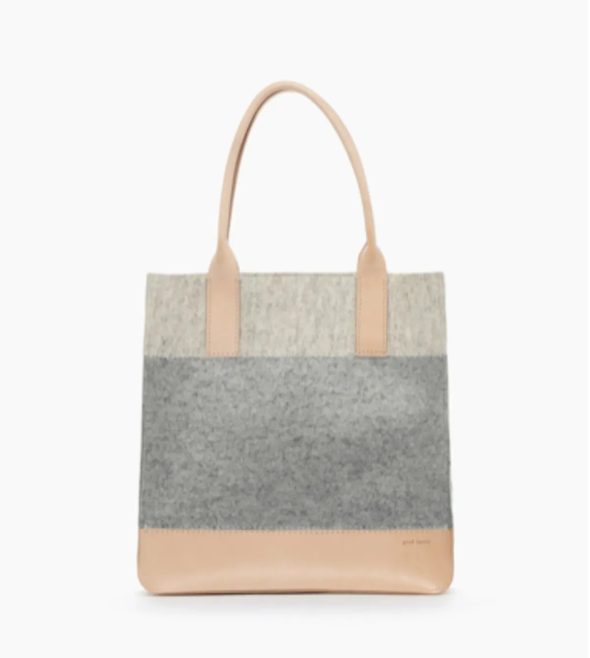 Jaunt Merino Wool Felt Tote - Granite/Natural