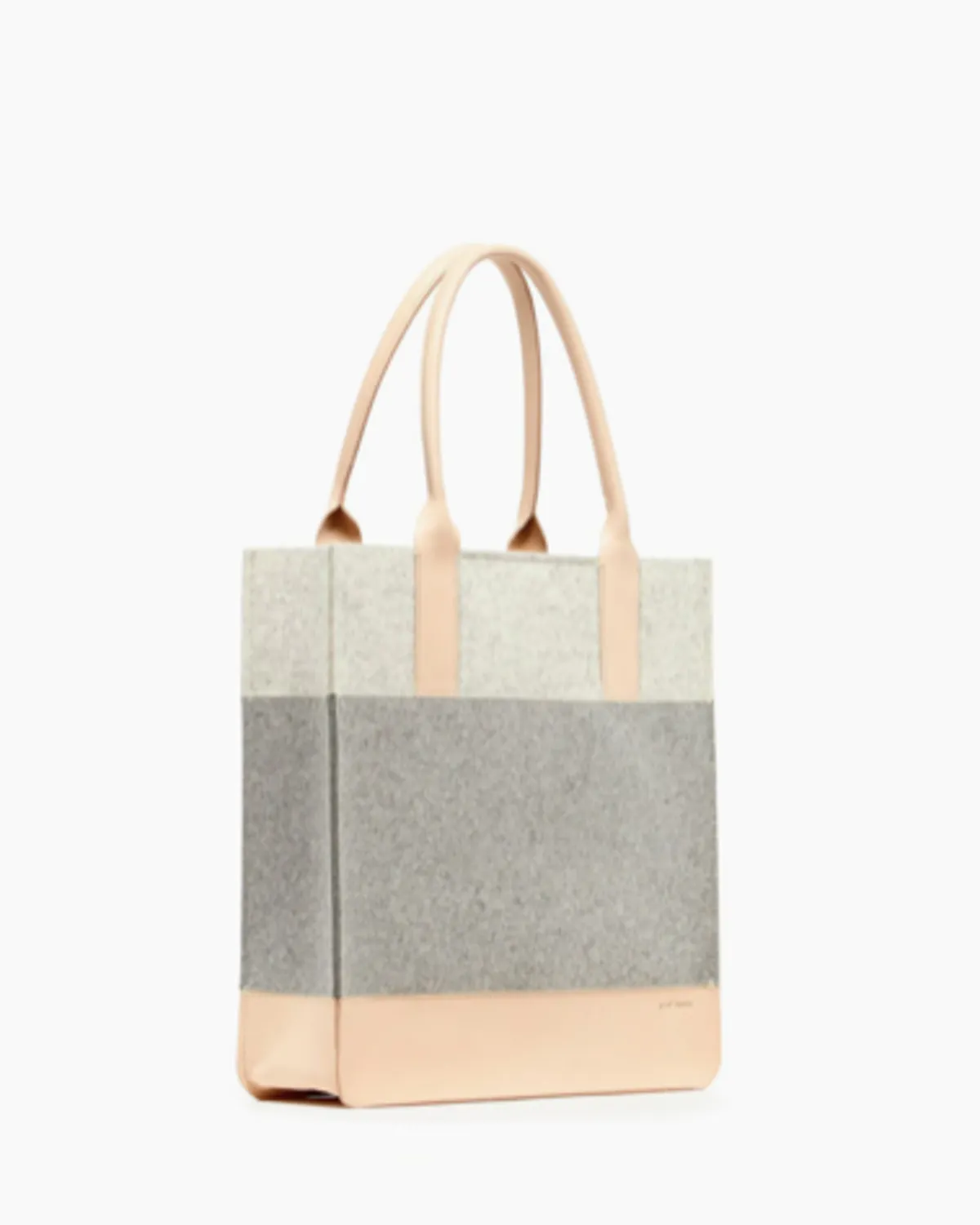 Jaunt Merino Wool Felt Tote - Granite/Natural