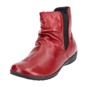 Josef Seibel Naly 31 Ankle Boot Red Smooth Leather for Women