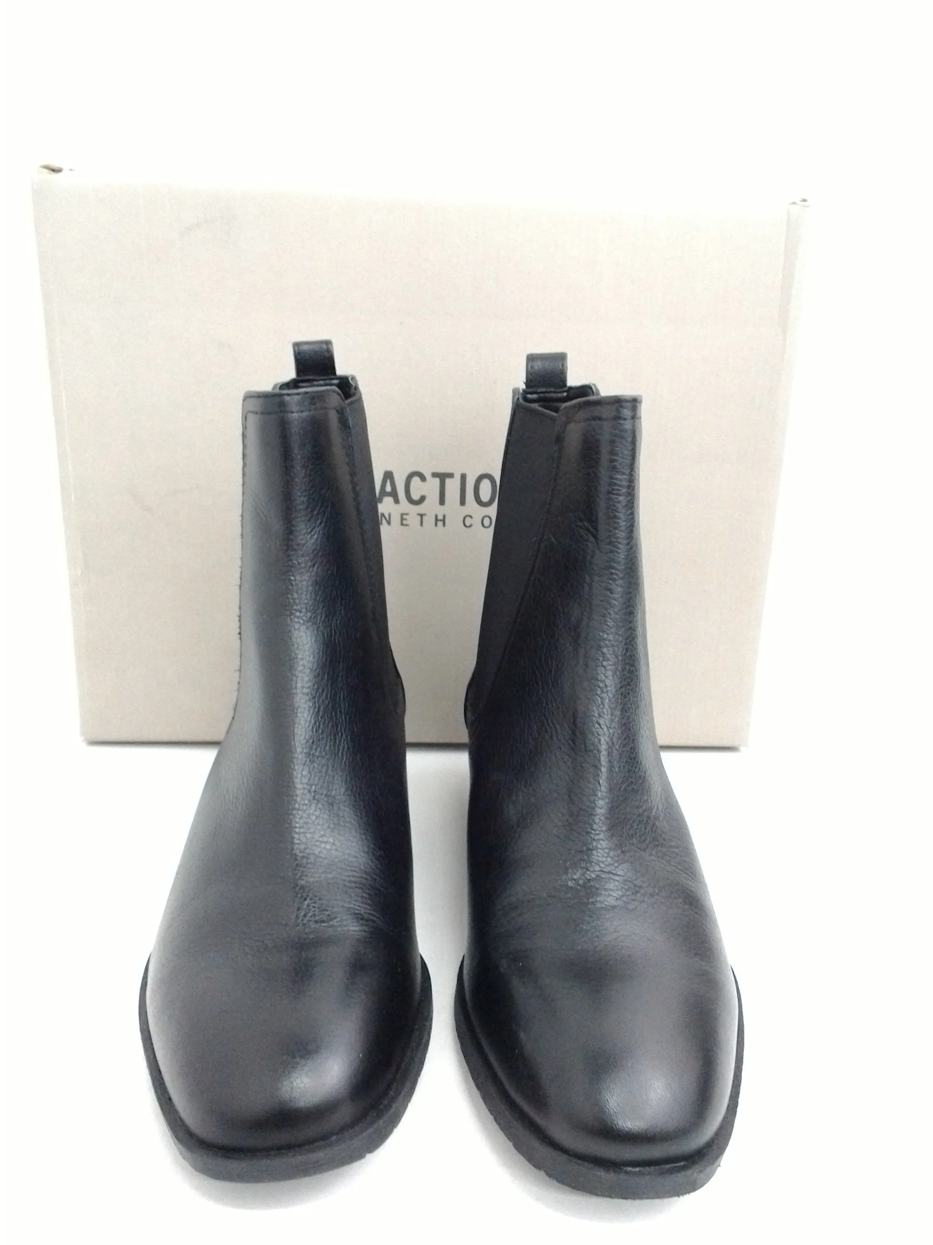 Kenneth Cole Women's Salt Chelsea Boot Black Leather Size 7.5