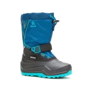 Kid's Snowfall2 Print Waterproof Snow Boot - Navy/Teal