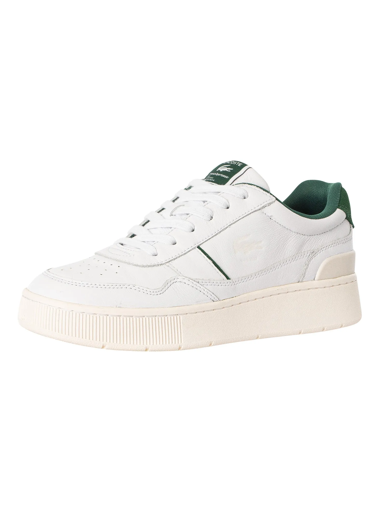 Lacoste Aceclip PRM 124 1 SMA Leather Trainers - White/Green