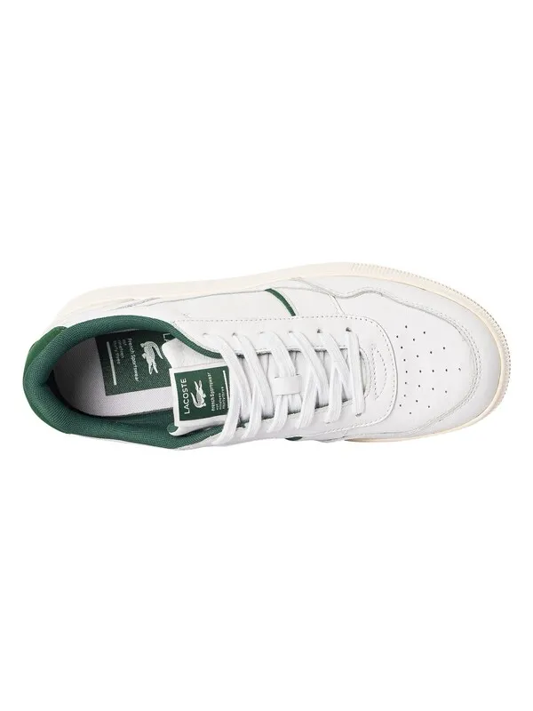 Lacoste Aceclip PRM 124 1 SMA Leather Trainers - White/Green