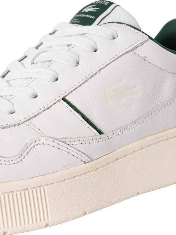 Lacoste Aceclip PRM 124 1 SMA Leather Trainers - White/Green