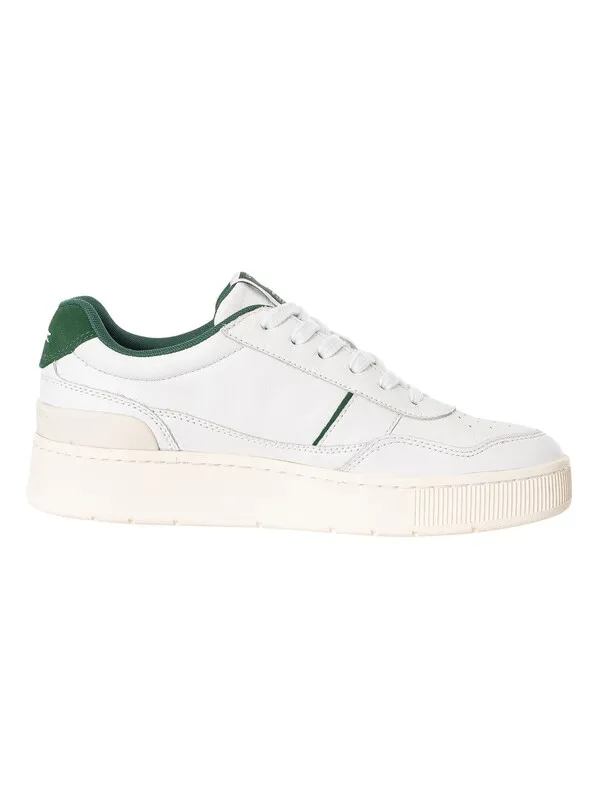 Lacoste Aceclip PRM 124 1 SMA Leather Trainers - White/Green