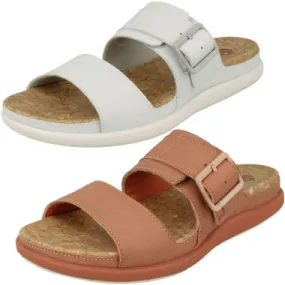 Ladies Clarks Cloudsteppers Mule Sandals Step June Tide