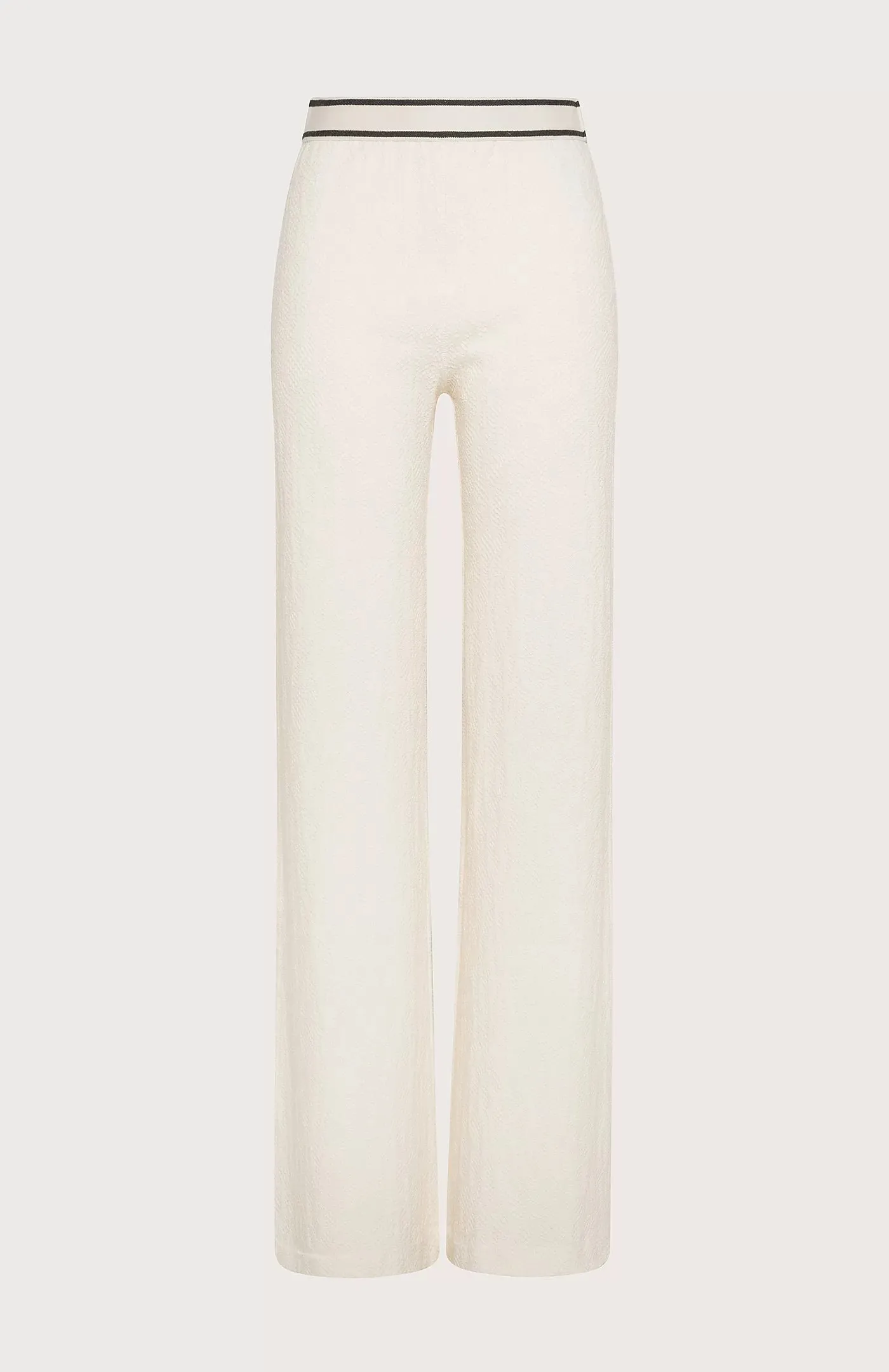 Long Straight Leg Pants - Cream