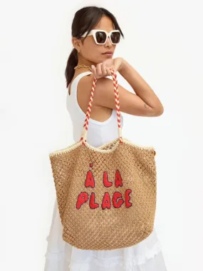 L't Tote - Tan Crochet A La Plage