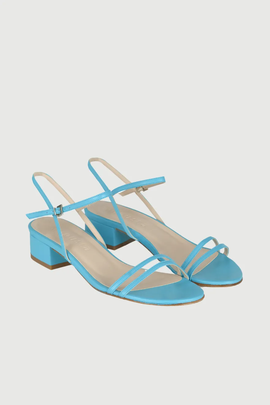 Maisie Sandals in Turquoise Leather