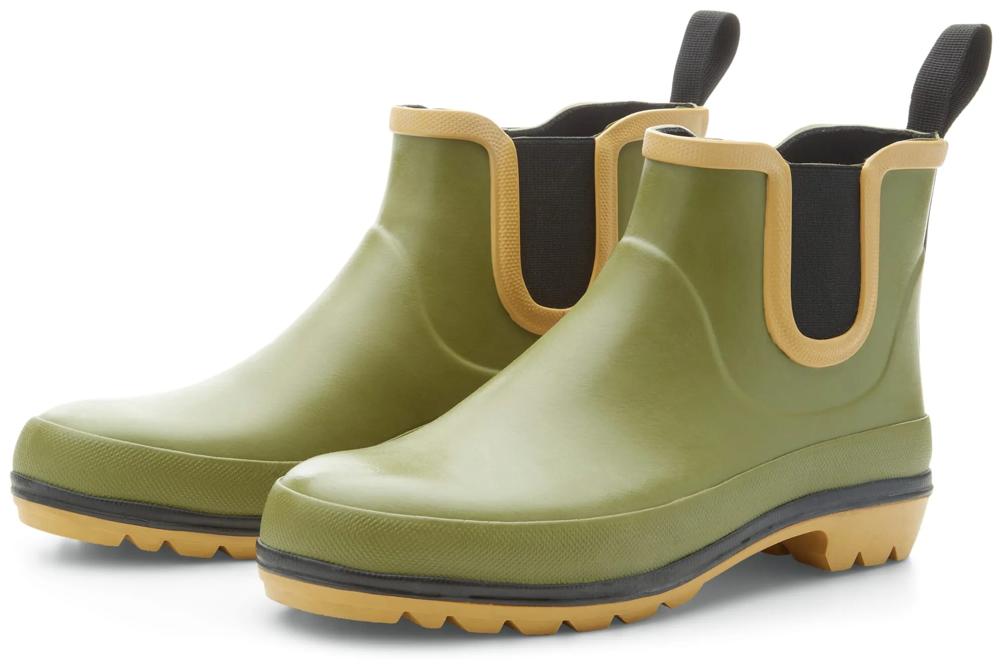 Men's rubber ankle boot, Olive-Black | Manufactum