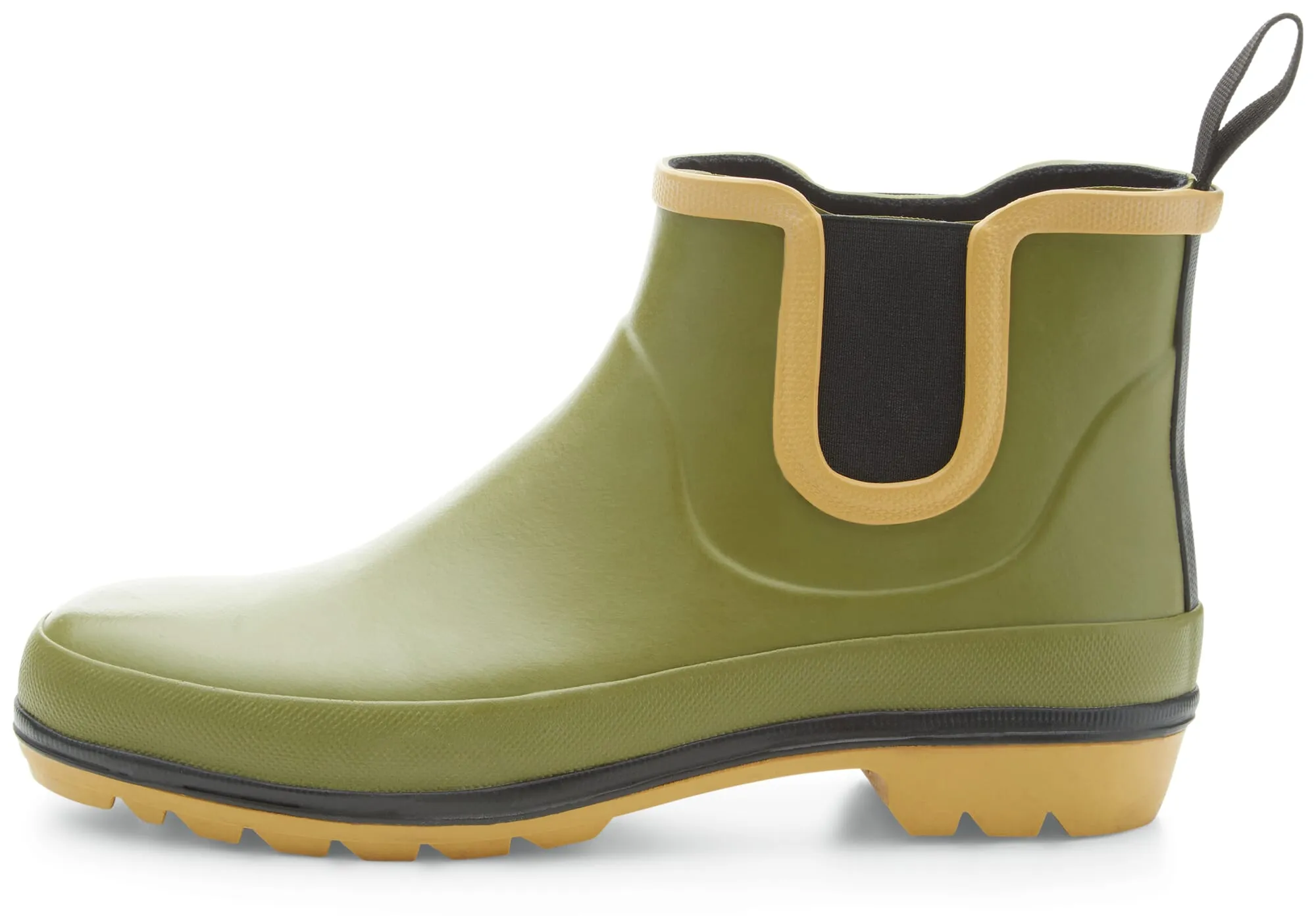 Men's rubber ankle boot, Olive-Black | Manufactum