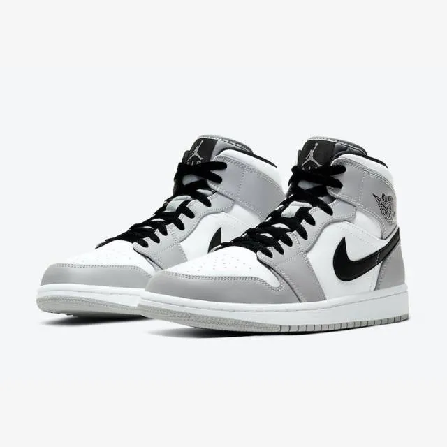 Nike Air Jordan 1 Mid (Smoke Grey/ Light Smoke Grey/ Bla...