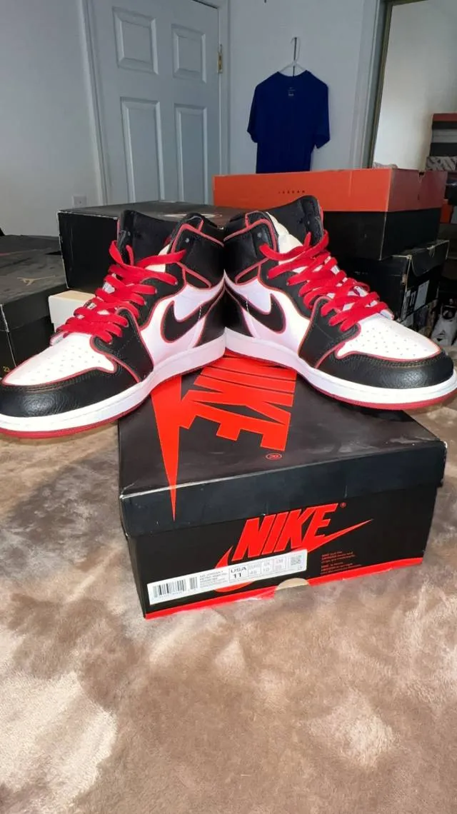 Nike air jordan 1 retro high og (gym red/ red/ black/ wh...