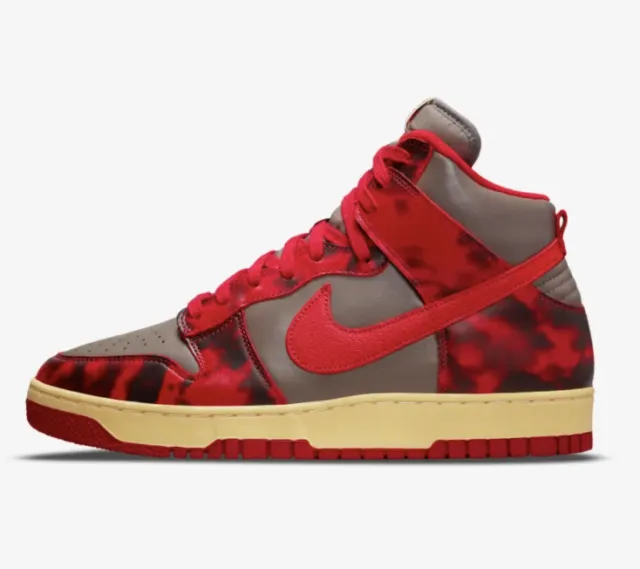 Nike dunk high 1985 red acid wash