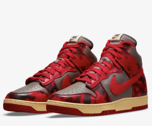 Nike dunk high 1985 red acid wash