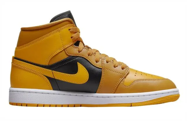 Nike WMNS Air Jordan Retro I 1 Mid Chutney Taxi Golden Y...