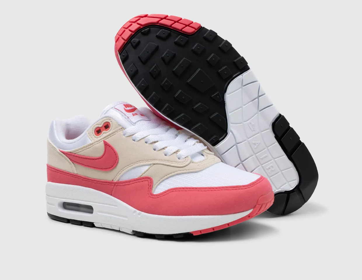 Nike Women's Air Max 1 White / Aster Pink - Light Orewood Brown