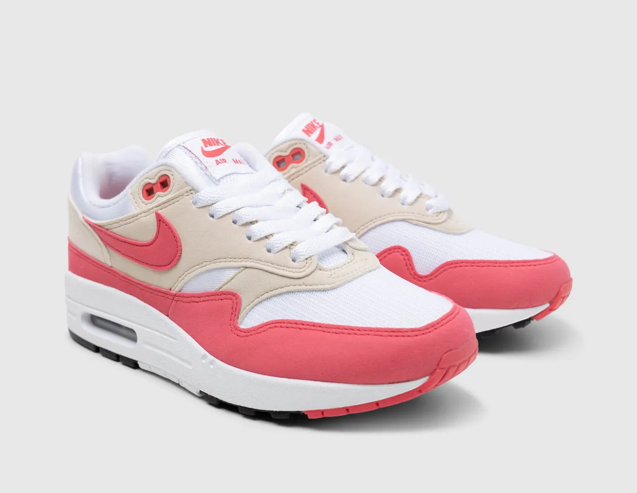 Nike Women's Air Max 1 White / Aster Pink - Light Orewood Brown