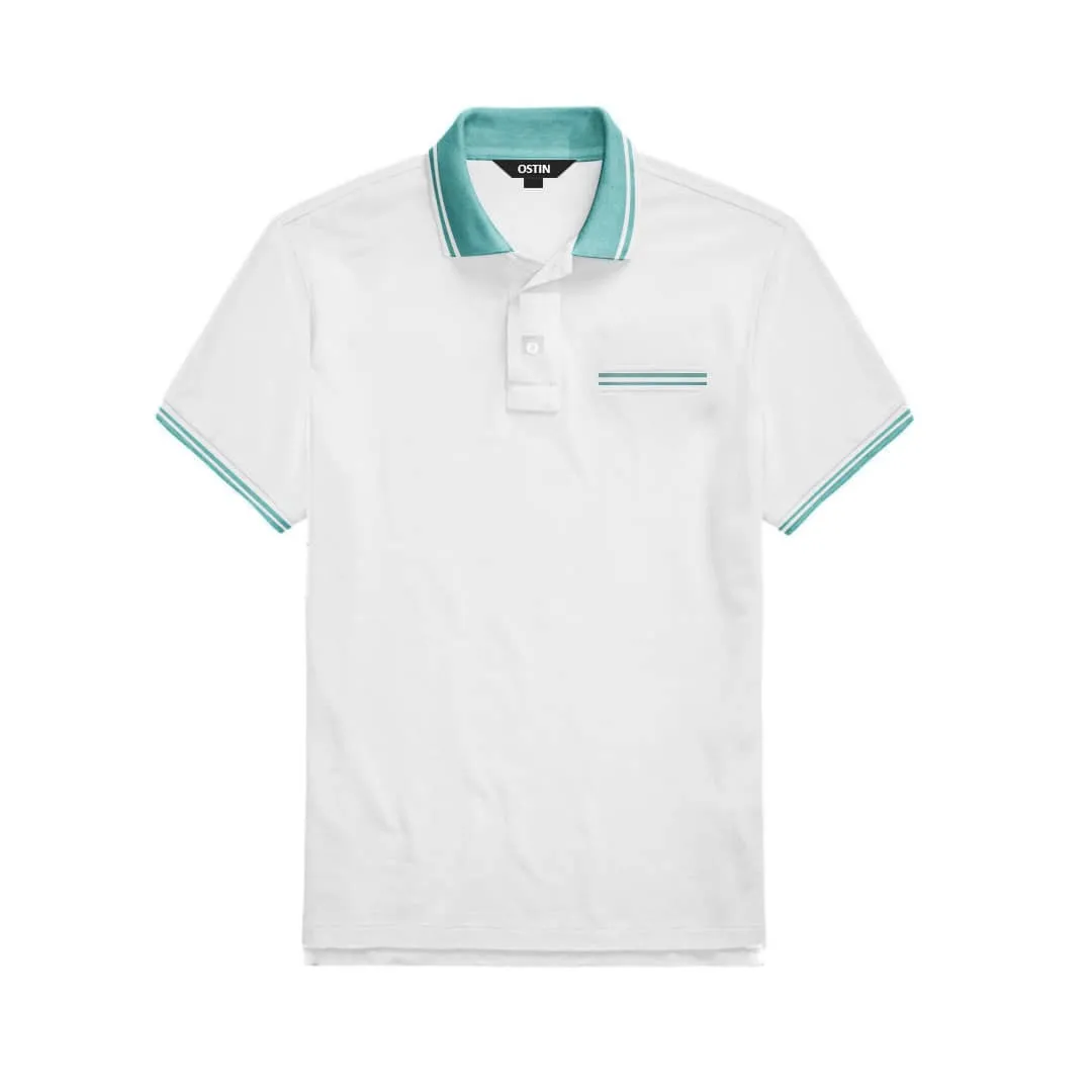 Ostin Italian White Men Polo