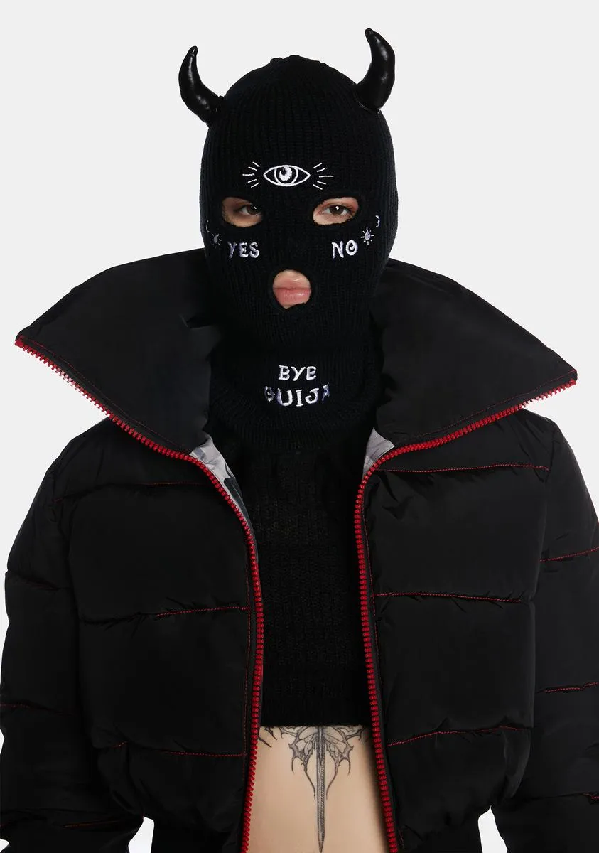 Ouija Devil Knit Ski Mask-