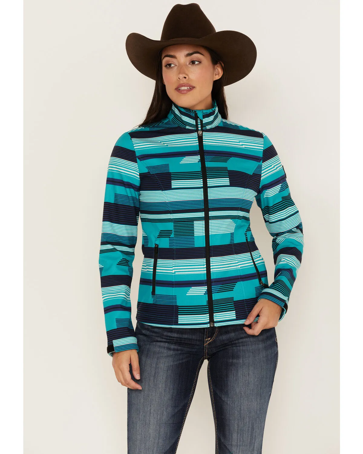 Product Name:  RANK 45® Women's Abstract Striped Softshell Jacket