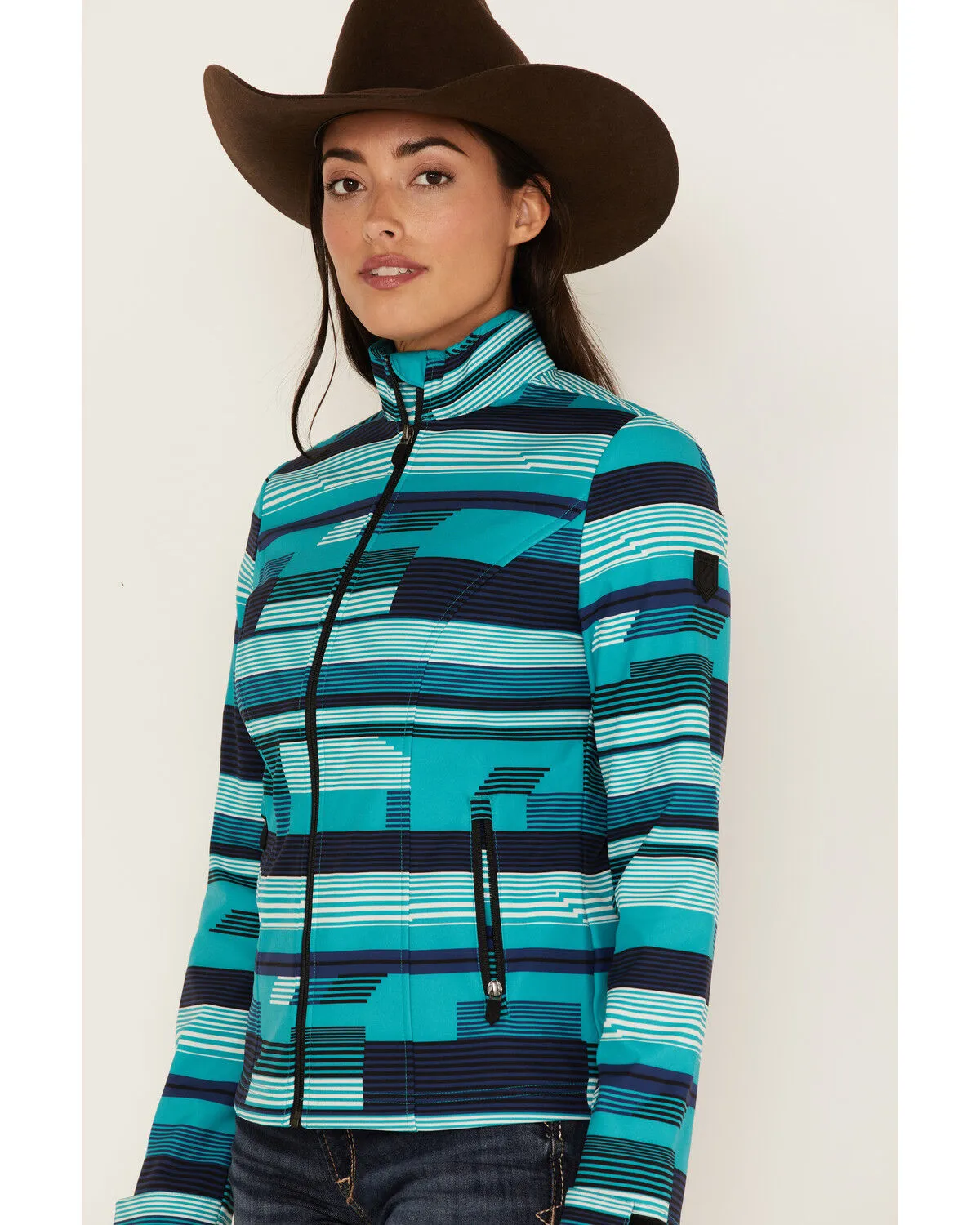 Product Name:  RANK 45® Women's Abstract Striped Softshell Jacket