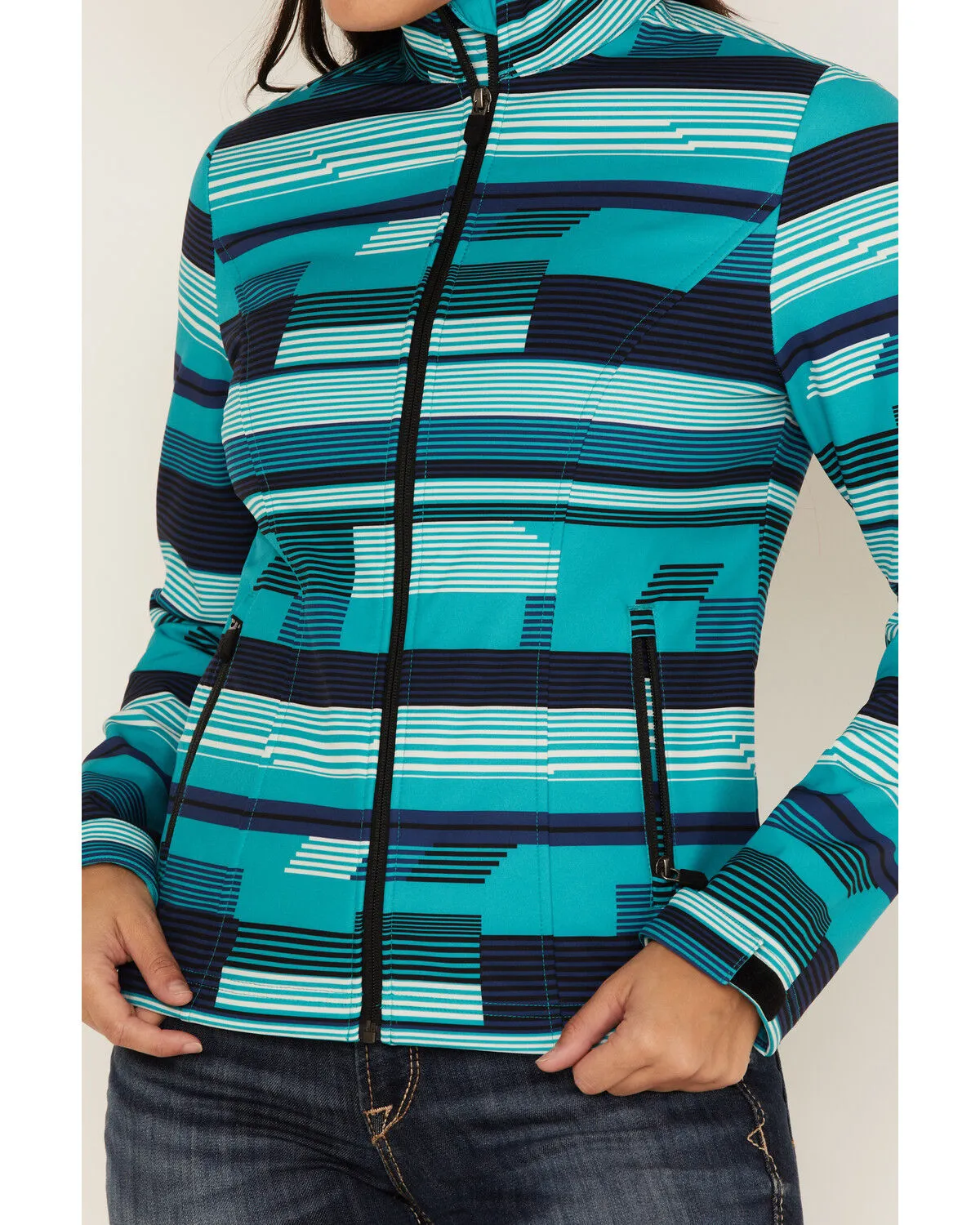 Product Name:  RANK 45® Women's Abstract Striped Softshell Jacket